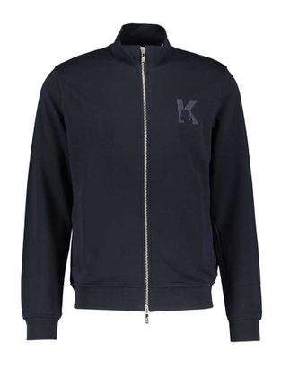 Karl Lagerfeld Blauwe gilet met rits en logo
