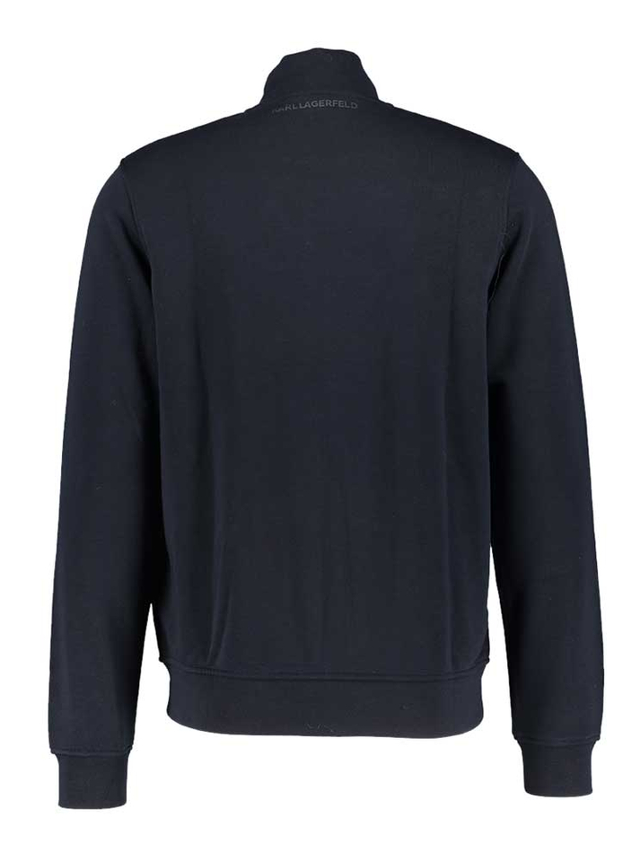 Blauwe gilet met rits en logo Karl Lagerfeld