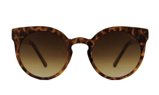 Bruine zonnebril tortoise/rose gold Lulu Metal Komono