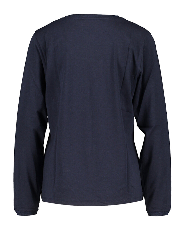Donkerblauwe t-shirt met lange mouwen Franki Xandres