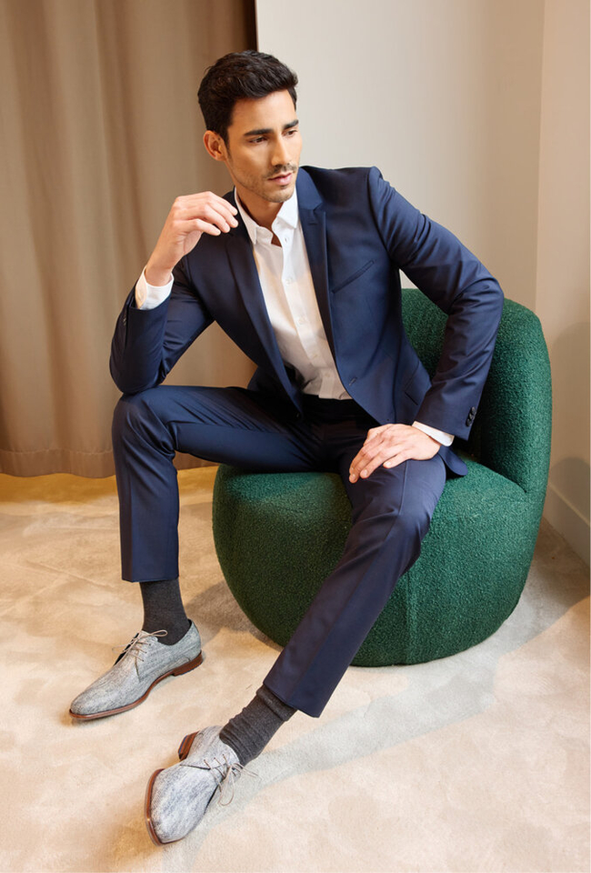 Blauwe kostuumblazer Super-flex Hugo Boss 