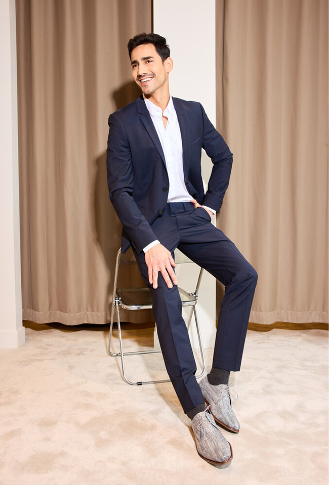 Blauwe kostuumblazer Super-flex Hugo Boss 