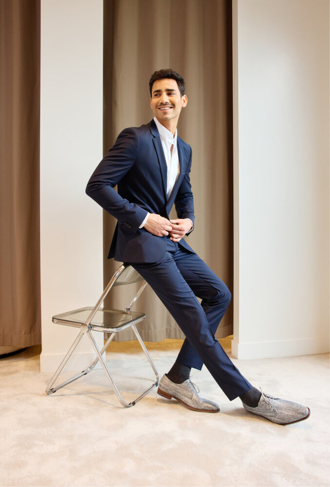 Blauwe kostuumbroek super-flex Hesten Hugo Boss