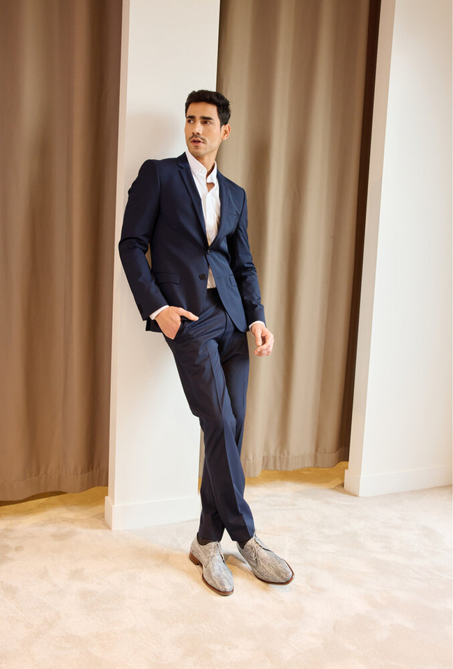 Blauwe kostuumbroek super-flex Hesten Hugo Boss