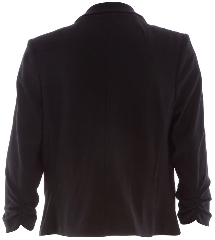 Zwarte blazer met gekropte driekwartmouw Joseph Ribkoff