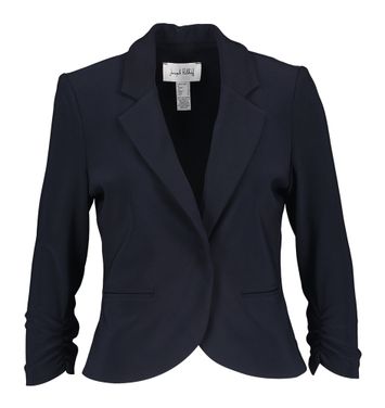 Donkerblauwe blazer met gekropte driekwartmouw Joseph Ribkoff 