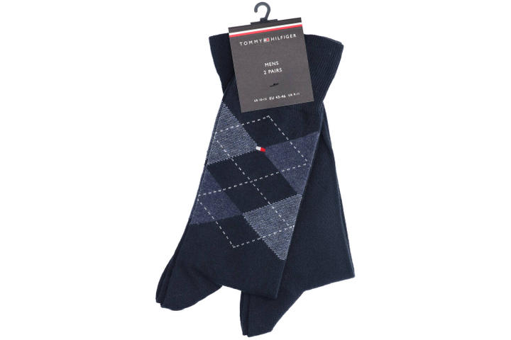 2 paar donkerblauwe kousen Tommy