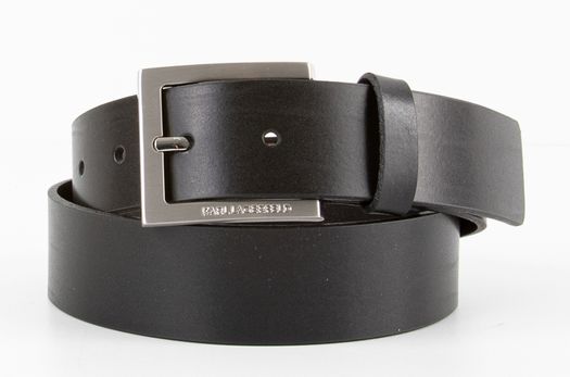 Zwarte riem met zilverkleurige gesp Karl Lagerfeld