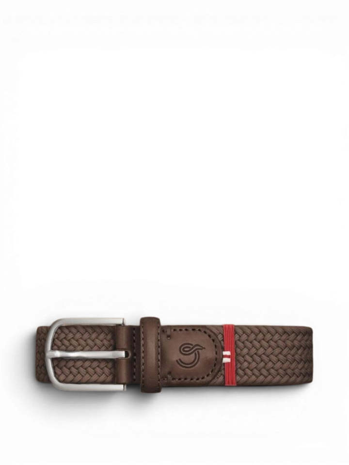 Bruine riem met zilverkleurige gesp Florence La Boucle