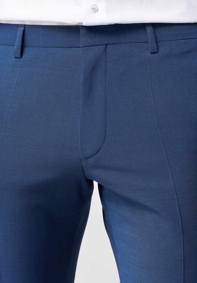 Navyblauwe kostuum broek extra slim Roy robson