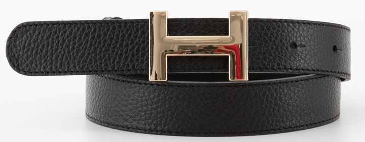 Zwarte lederen riem HAN