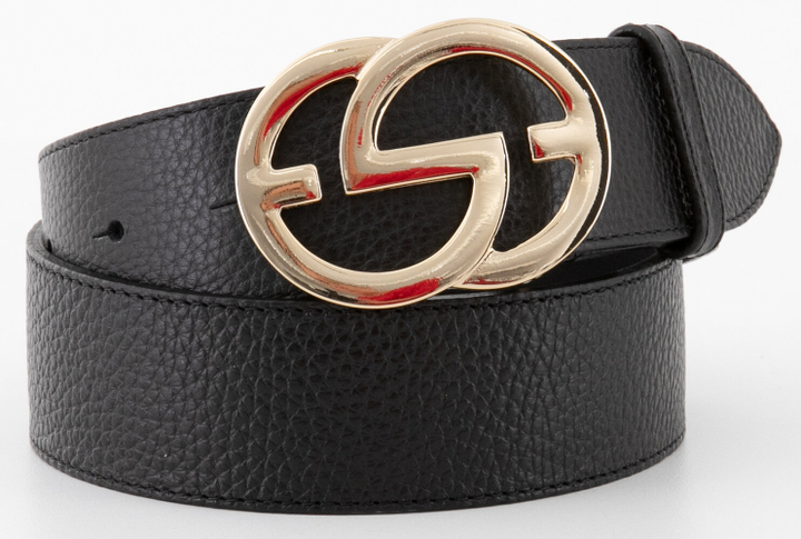 Zwarte lederen riem HAN