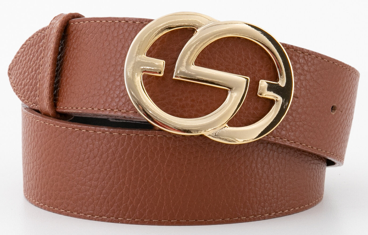 Cognac lederen riem