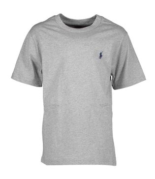 Ralph Lauren Grijze t-shirt met korte mouwen en blauw logo
