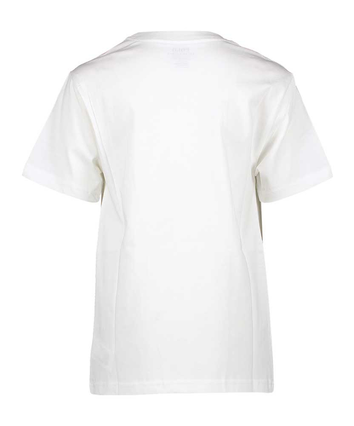 Witte t-shirt met blauw logo Ralph Lauren