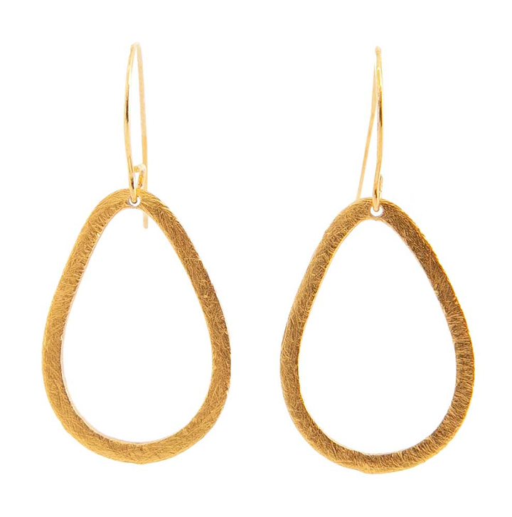 Goudkleurige oorbellen met druppelvormige hanger Era Laurence Delvallez