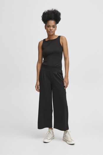 Zwarte wijde losse broek KATE WIDE Ichi 