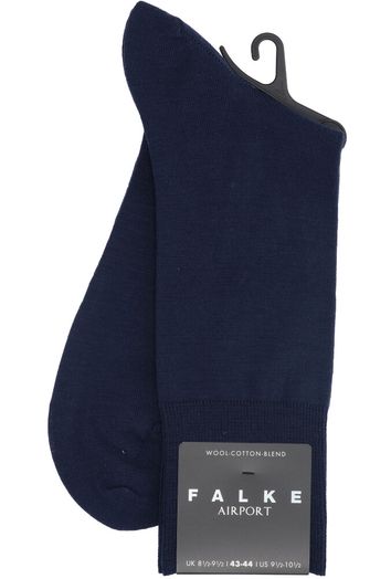 Donkerblauwe sokken Airport Falke
