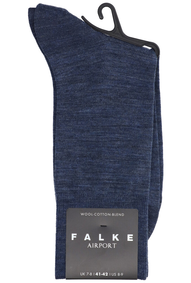 Blauwe melange sokken Airport Falke