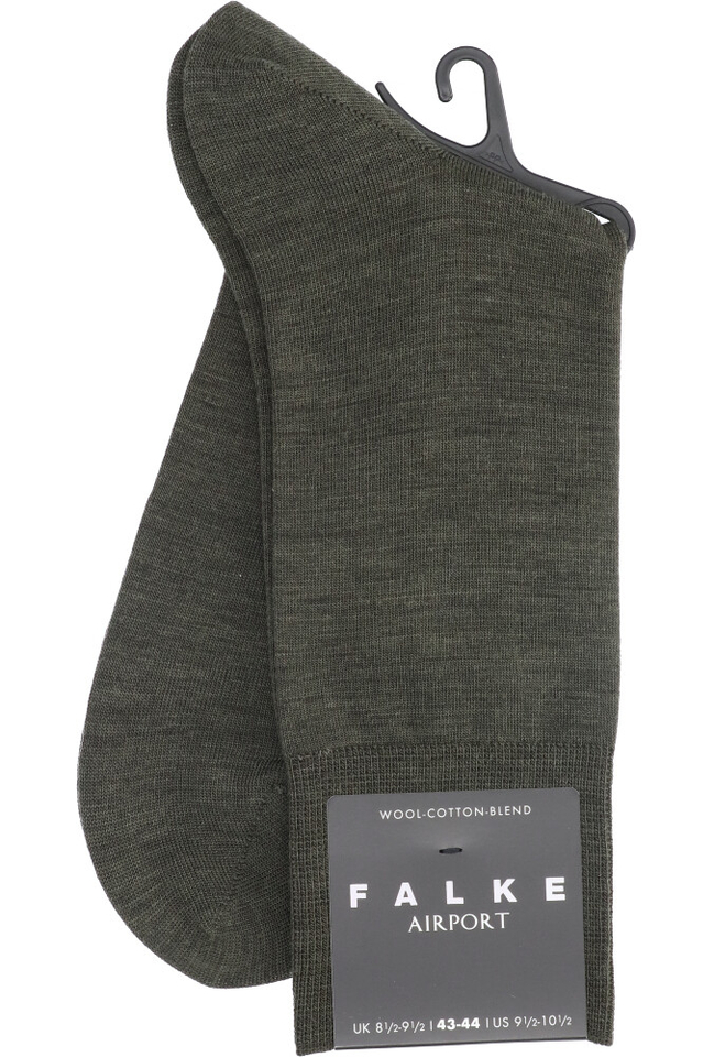 Donkergroene sokken Airport Falke