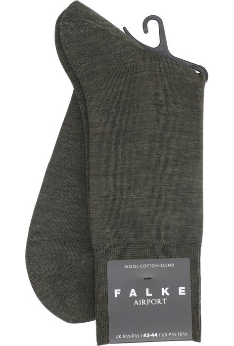 Donkergroene sokken Airport Falke