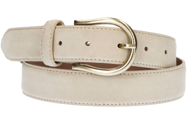 Ecru riem in suede Sally K&J