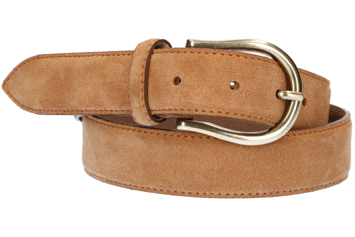 Camel suede riem Sally K&J