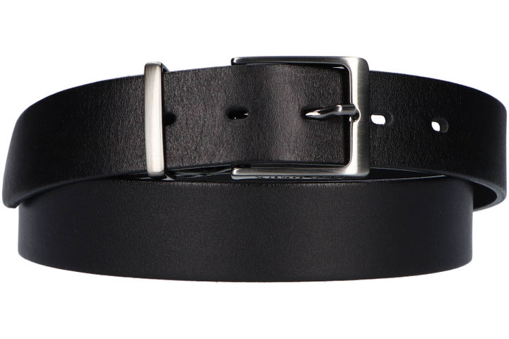 Zwarte lederen riem Les Deux 