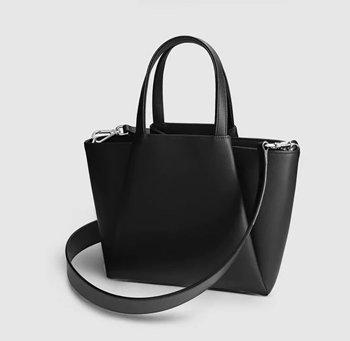 Zwarte handtas met afneembare riem Kaai