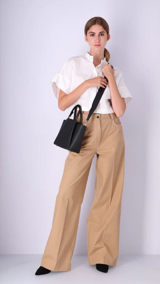 Zwarte handtas met afneembare riem Kaai