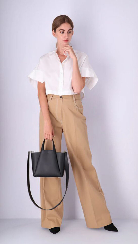 Zwarte handtas met afneembare riem Kaai