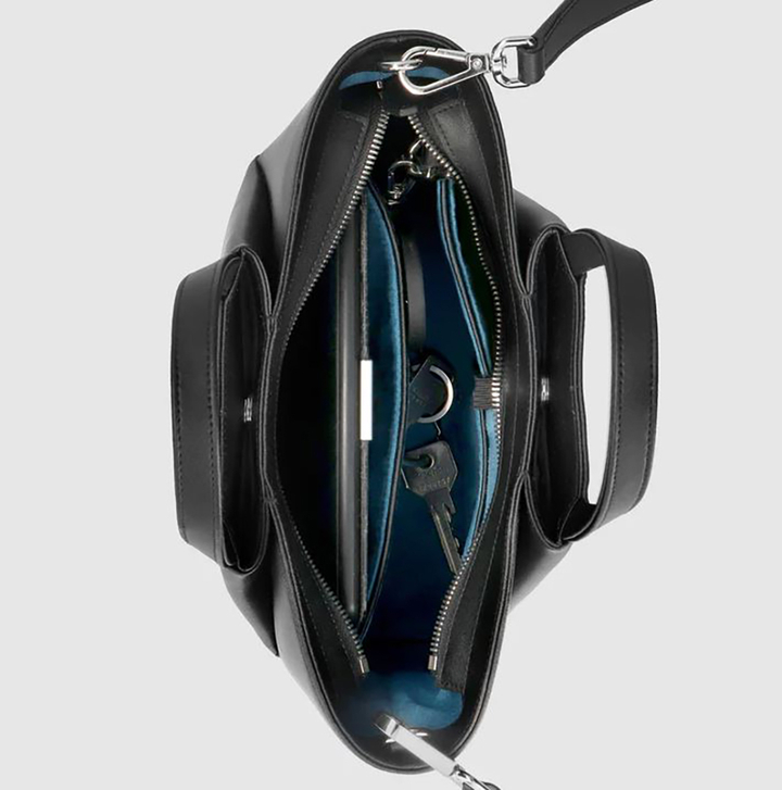 Zwarte handtas met afneembare riem Kaai