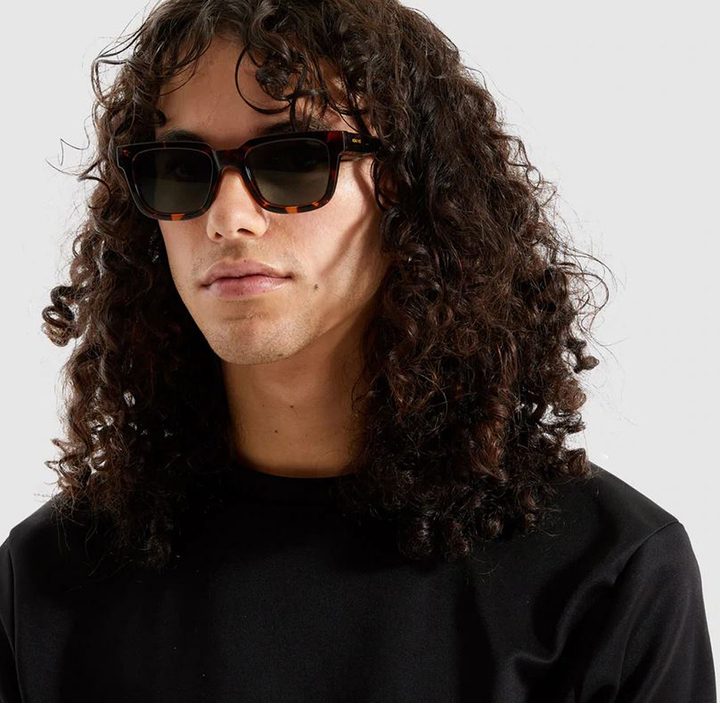 Zwarte zonnebril Tortoise Bobby Komono