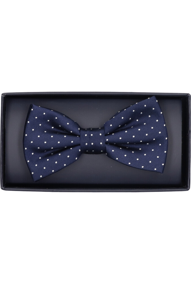 Blauwe vlinderdas met witte stippen Profuomo Michaelis