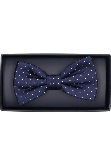 Blauwe vlinderdas met witte stippen Profuomo Michaelis