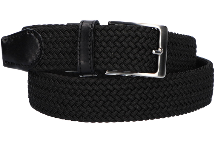 Zwarte geweven riem Walker Webbing Belt Les Deux 
