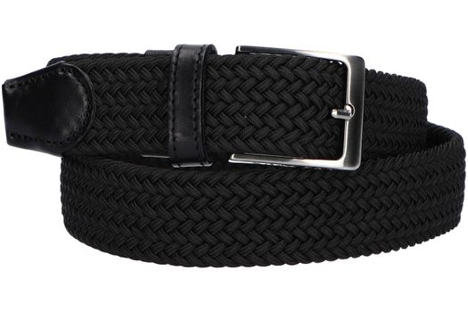 Zwarte geweven riem Walker Webbing Belt Les Deux