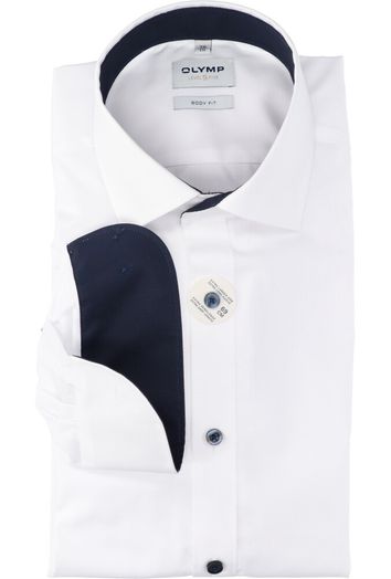 Wit hemd slim fit met extra lange mouwen Olymp