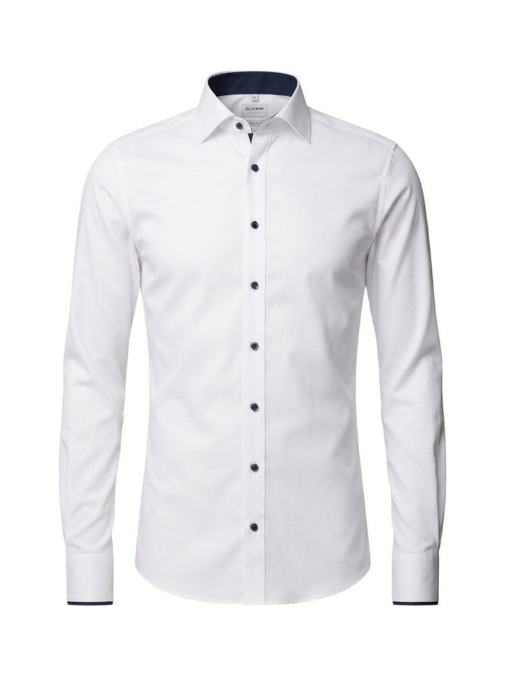 Wit hemd slim fit met extra lange mouwen Olymp