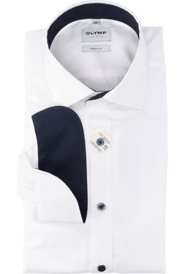 Wit hemd slim fit met extra lange mouwen Olymp