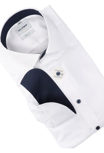 Wit hemd slim fit met extra lange mouwen Olymp
