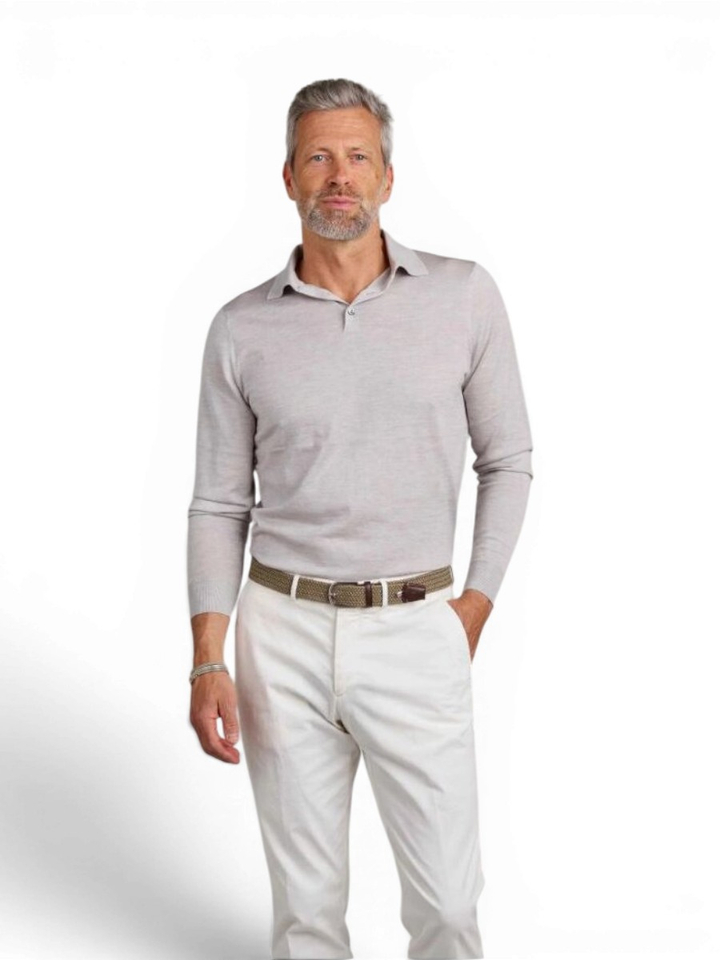 Desert taupe riem met zilverkleurige gesp Verbier La Boucle