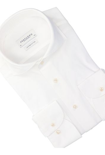 Wit katoenen gekleed hemd slim fit met lange mouwen Profuomo 