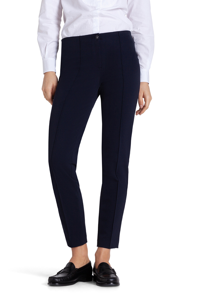 Effen donklerblauwe lange broek Cambio