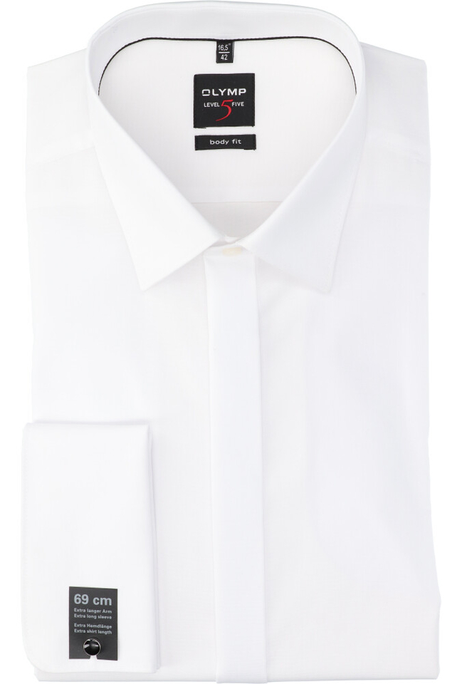 Wit hemd regular fit met extra lange mouwen Olymp