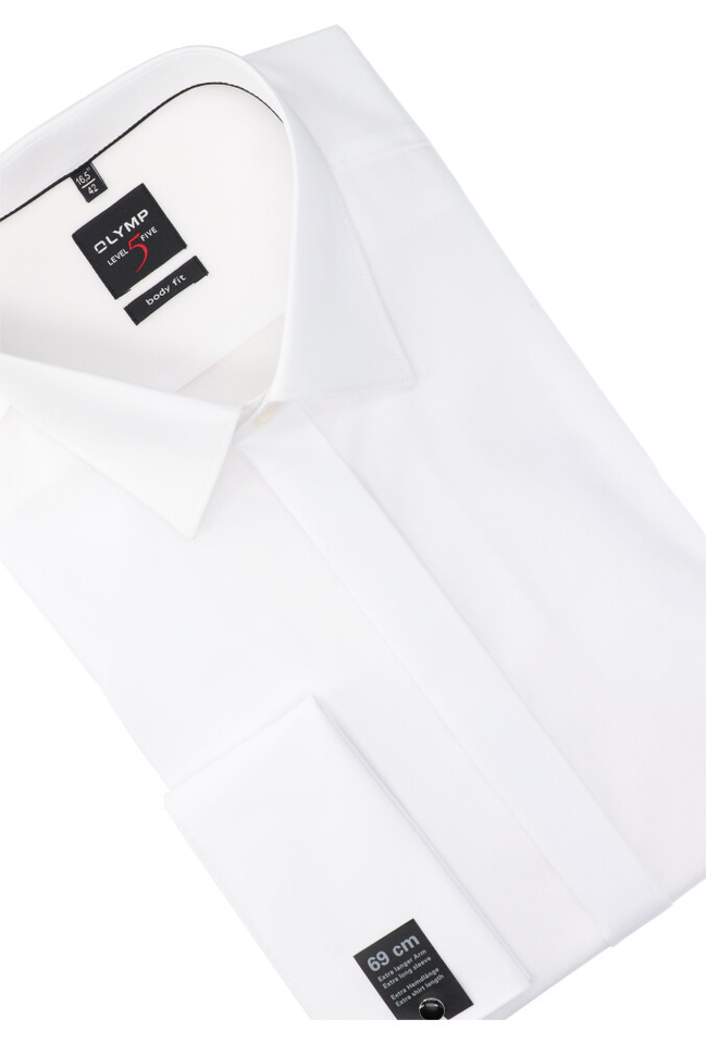 Wit hemd regular fit met extra lange mouwen Olymp