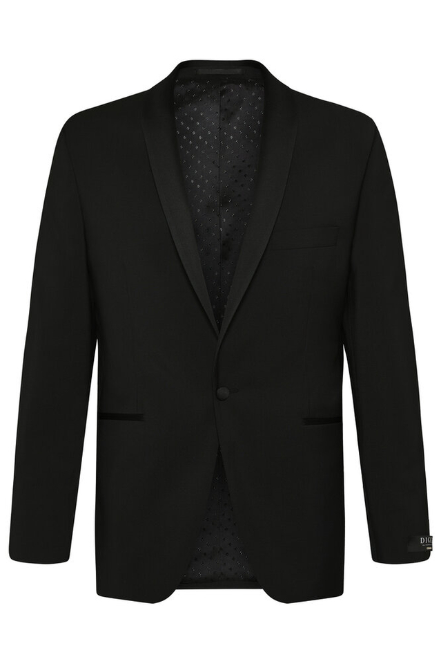 Zwarte smokingvest met licht glanzende kraag Jarod Digel