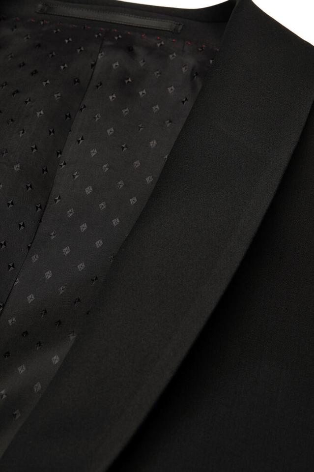 Zwarte smokingvest met licht glanzende kraag Jarod Digel