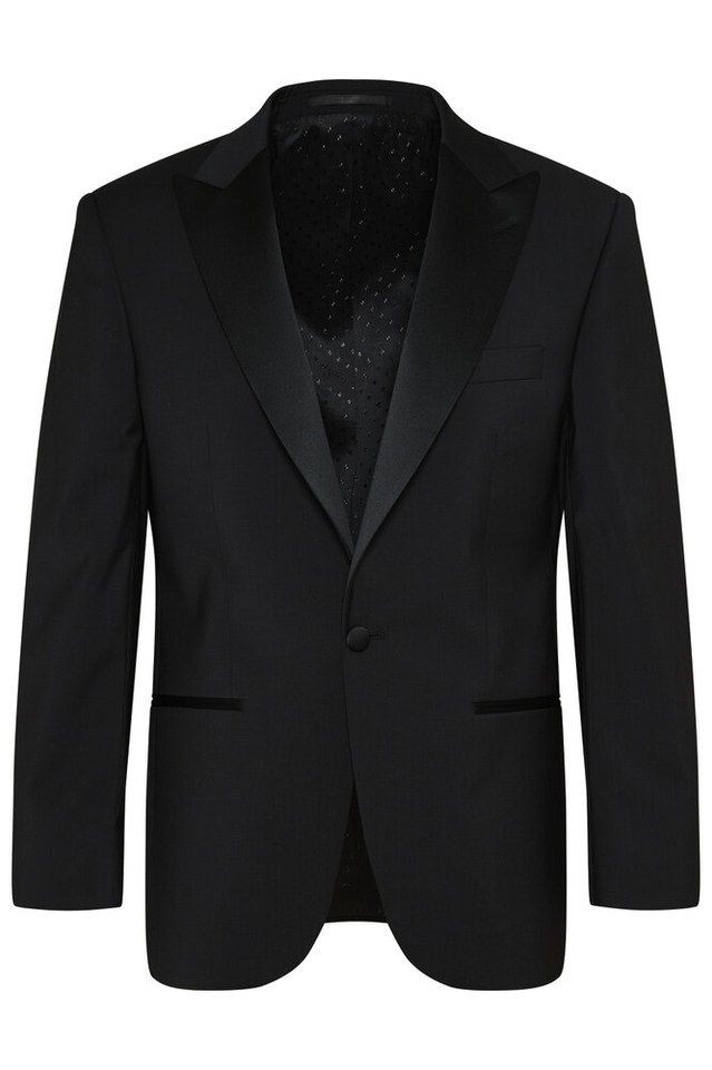 Zwarte smokingvest met puntrevers Jerry modern fit Digel