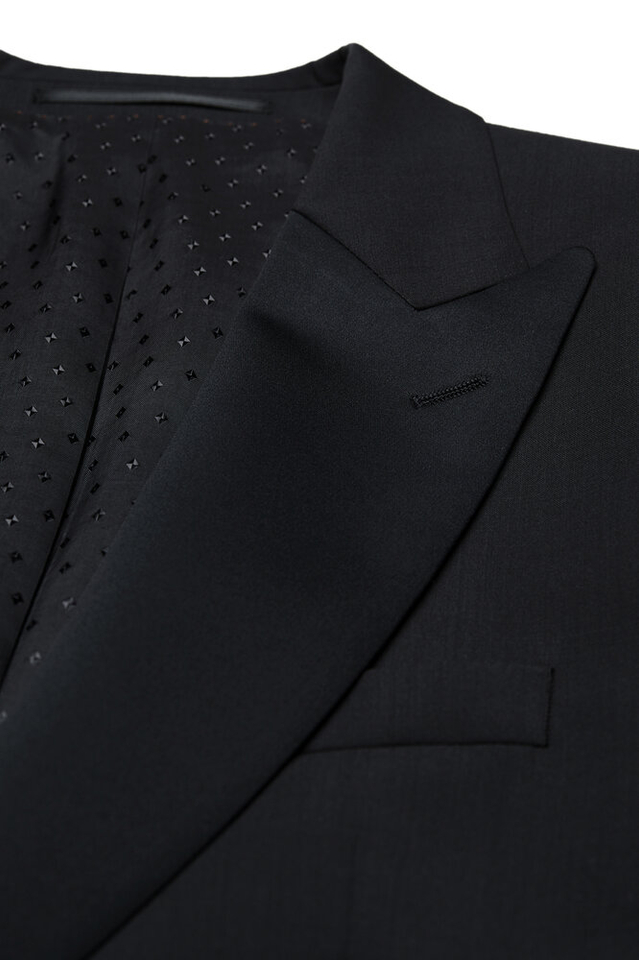 Zwarte smokingvest met puntrevers Jerry modern fit Digel